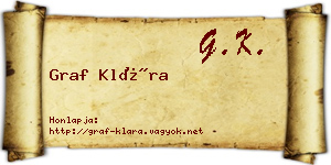 Graf Klára névjegykártya